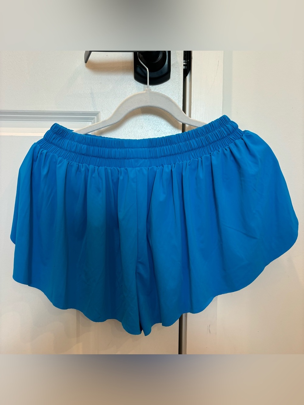 Neon blue pleated athletic tie skort - Picture 2 of 2